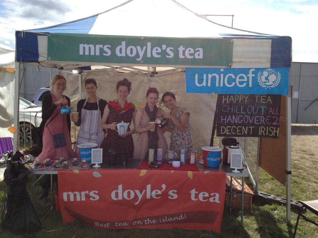 Mrs Doyle's Pop up tea tent at the Rose of Tralee festival ".  Irish tea making workshop"