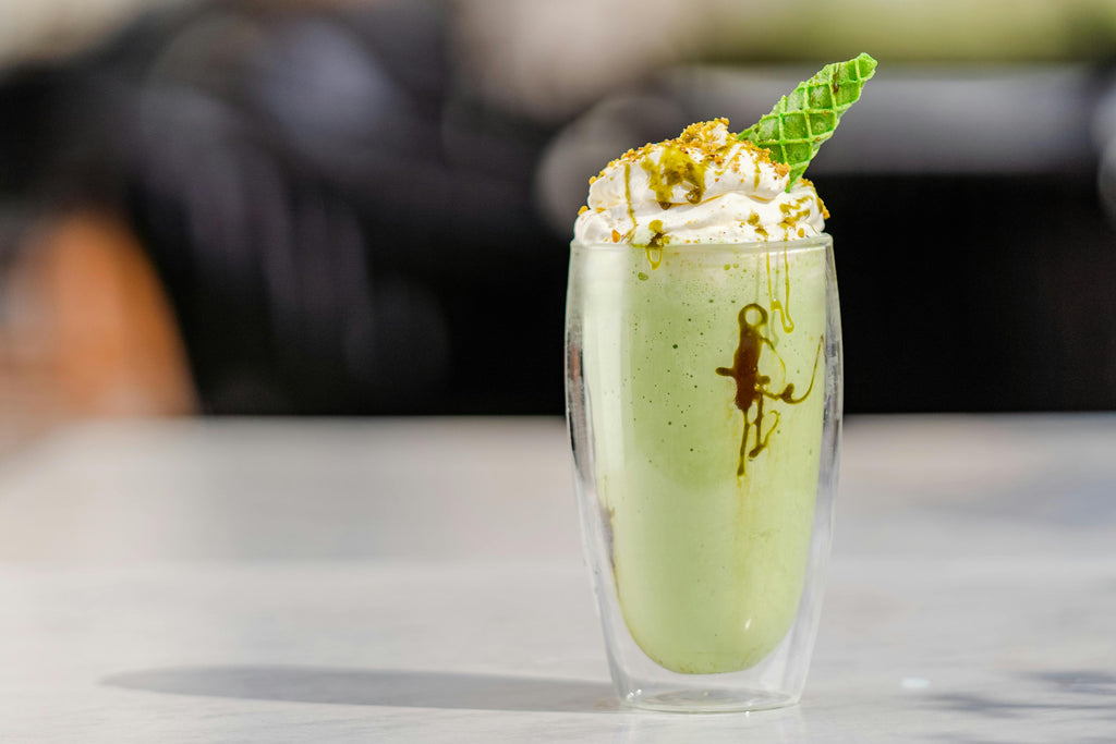 Matcha Mint Chocolate Chip Milkshake