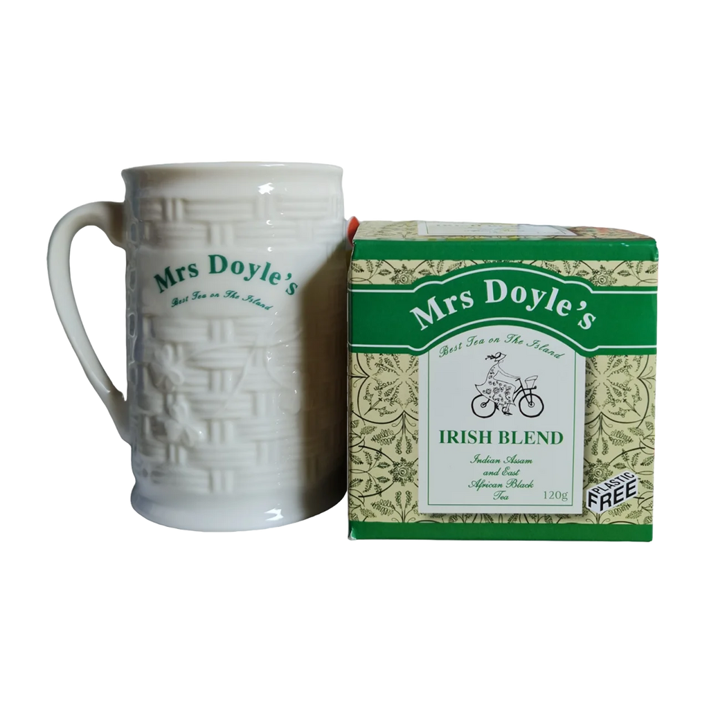 Belleek mug with Irish tea box