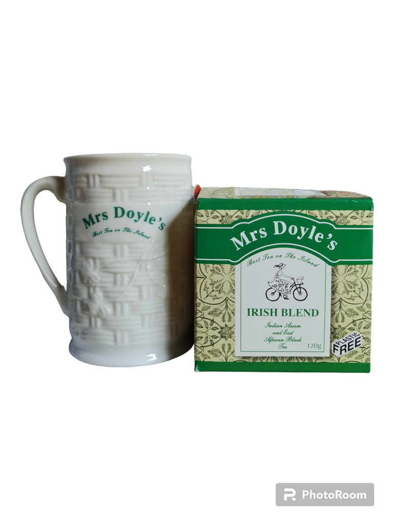 Belleek mug with Irish tea box