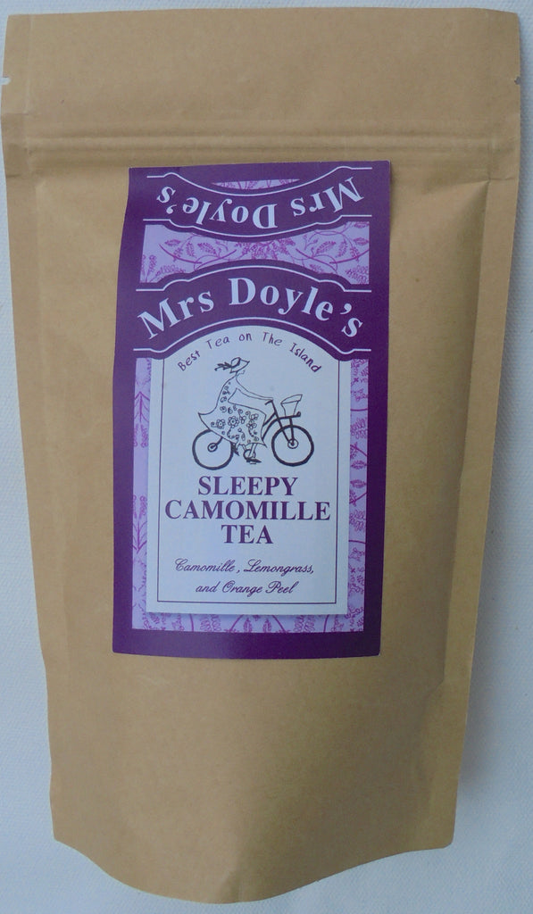 Mrs Doyle's Sleepy Chamomile tea is a blend of chamomile flowers, lemon 